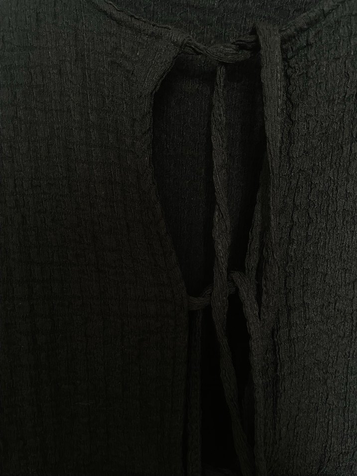 Siyah Kolsuz  Midi Yelek - Görsel 2