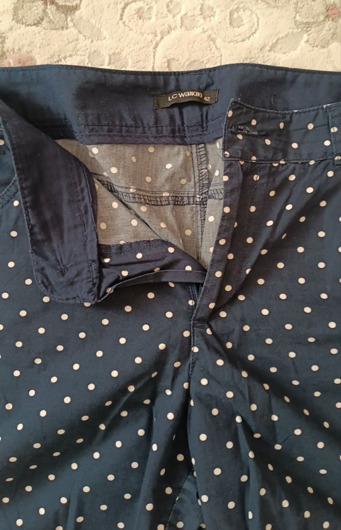 Lacivert Puantiyeli Şort - Görsel 2