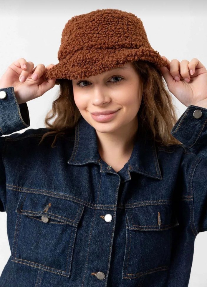Peluş Bucket Şapka - Görsel 2