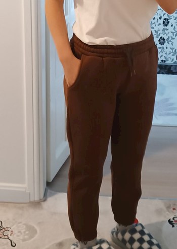 Kadın Kahverengi Kışlık Eşofman Altı - Görsel 3