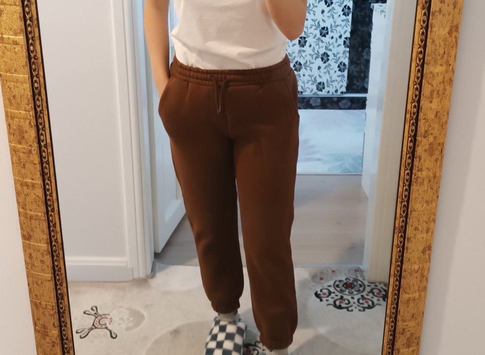 Kadın Kahverengi Kışlık Eşofman Altı - Görsel 2