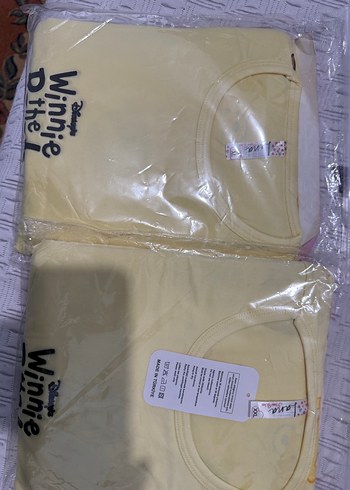 Sarı Winnie the Pooh Uzun Kollu Kadın Pijama Takımı - Görsel 2