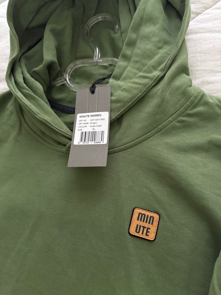 Kadın Haki Kapüşonlu Sweatshirt - Görsel 3