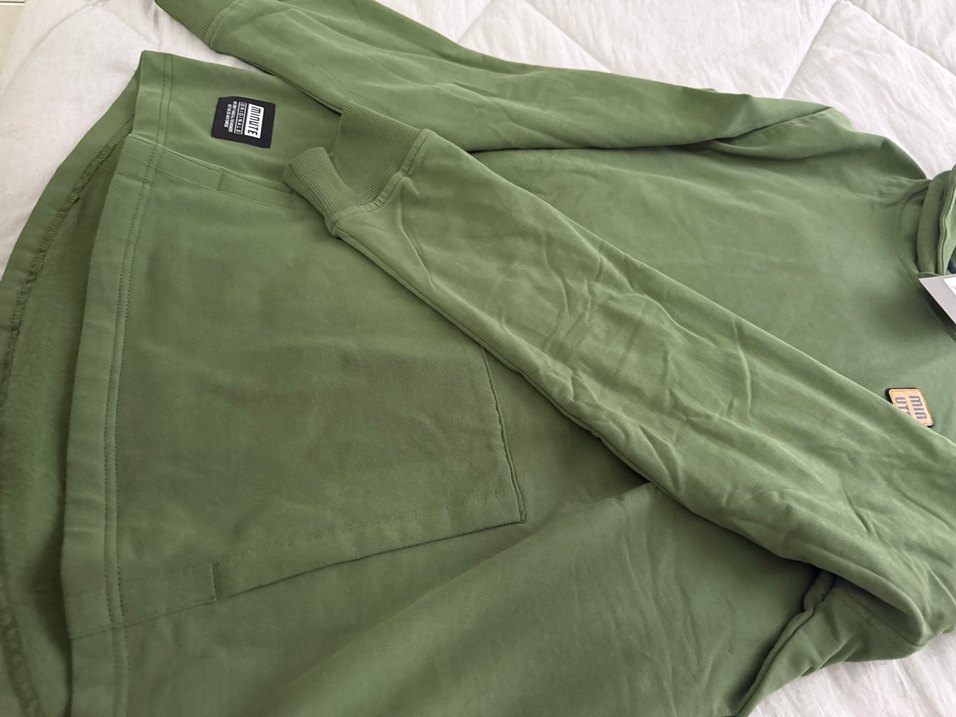 Kadın Haki Kapüşonlu Sweatshirt - Görsel 4