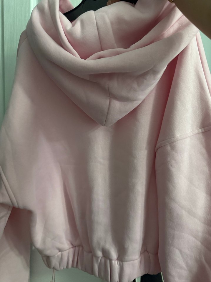 Pembe Fermuarlı Kadın Sweatshirt - Görsel 3