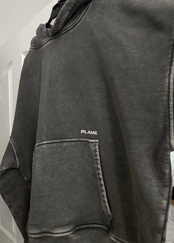 Gri Denim unisex Sweatshirt oversize - Görsel 2