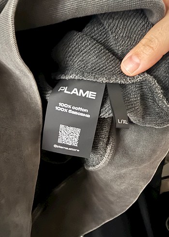 Gri Denim unisex Sweatshirt oversize - Görsel 6