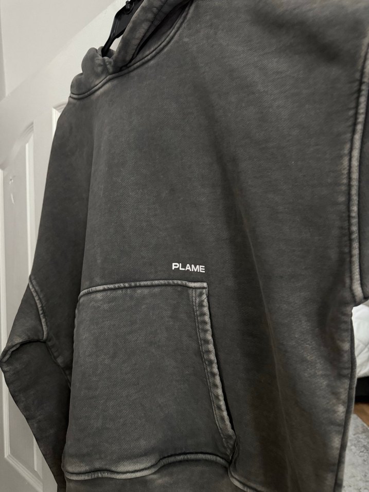 Gri Denim unisex Sweatshirt oversize - Görsel 2