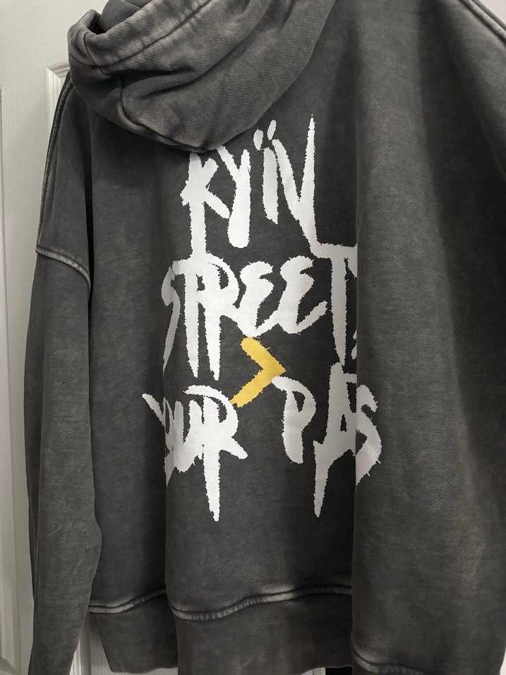 Gri Denim unisex Sweatshirt oversize - Görsel 3