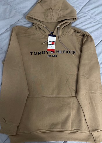 Tommy Hilfiger Kapüşonlu Kahverengi Sweatshirt unisex - Görsel 2