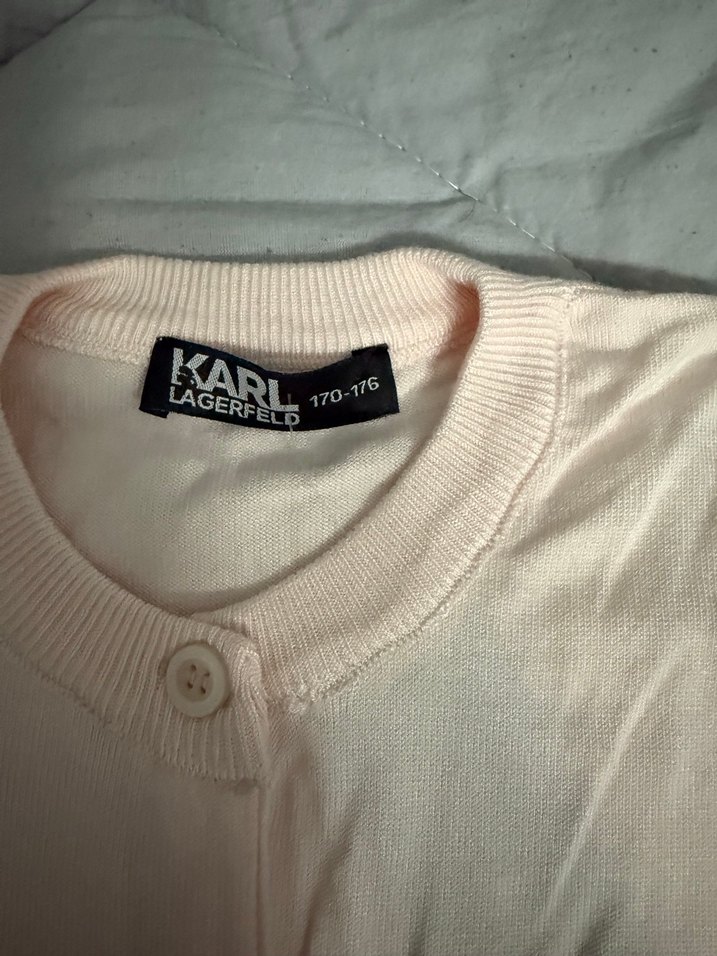 Pembe Düğmeli kız çocuki Hırka - Görsel 2