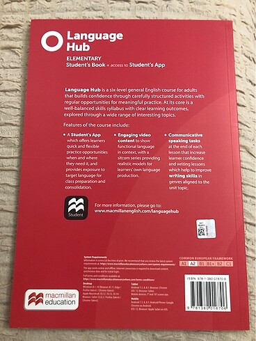 İngilizce yardımcı ders kitabı A2 (Language Hub)