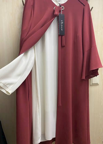 Bordo Uzun Kollu Kadın Pardösü Vildan - Görsel 4