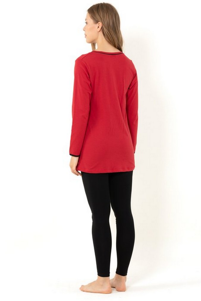 Doremi  Aplee  pie  model  %100 pamuk  Pijama  takımı - Görsel 3