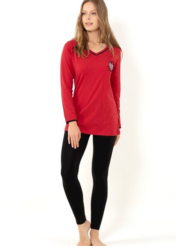 Doremi Aplee pie model Uzun Kollu Pijama Takımı - Görsel 5