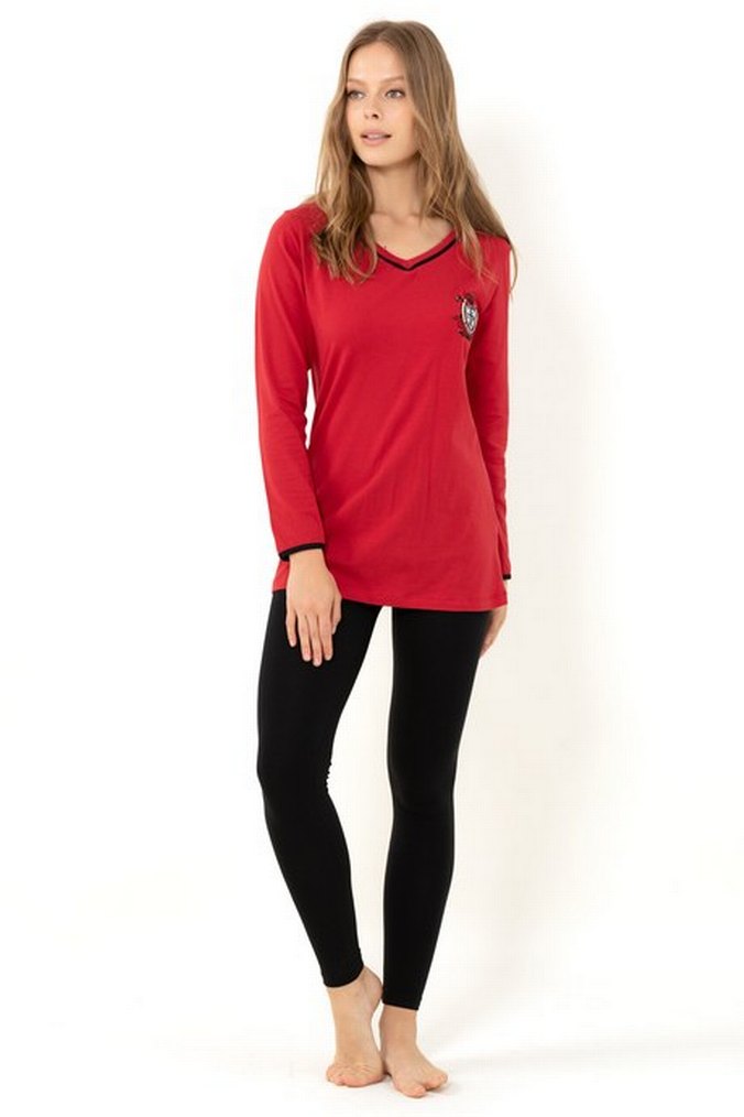 Doremi Aplee pie model Uzun Kollu Pijama Takımı - Görsel 5