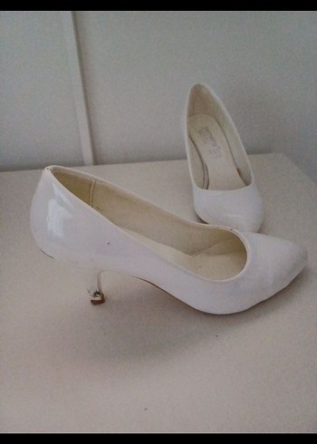 Diger Beyaz Stiletto Kadın Ayakkabı - Görsel 2