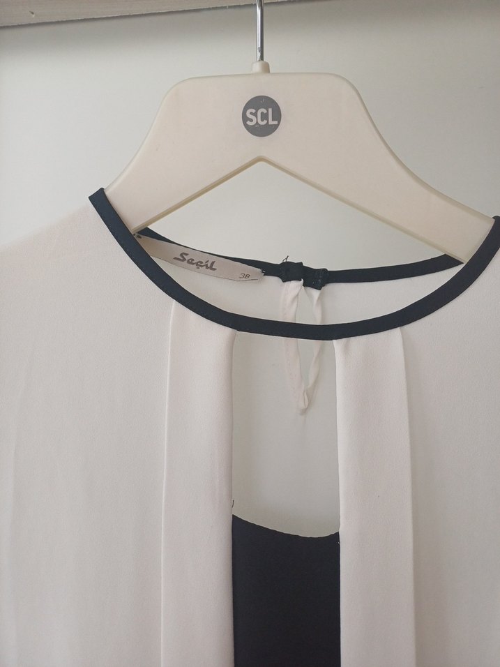 Beyaz Uzun Kollu Pilili Kadın Gömlek - Görsel 2