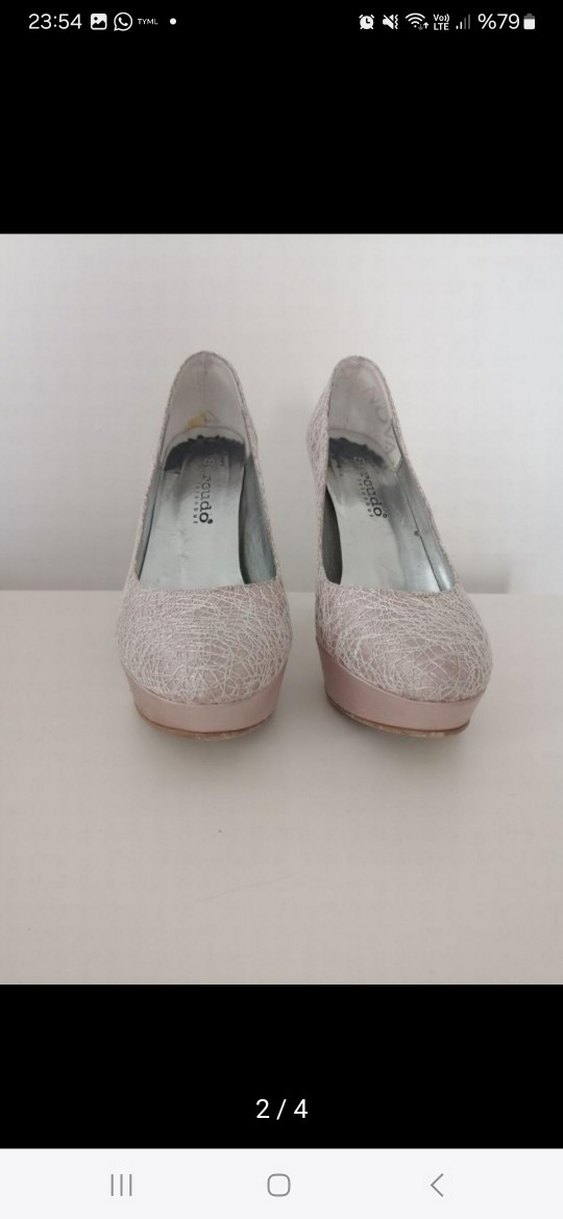 Diger Bej Yılan Desenli Stiletto Kadın Ayakkabı - Görsel 3