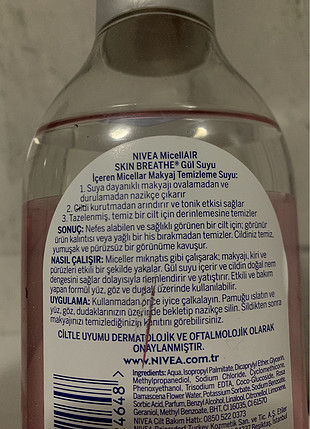 Nivea Nivea micellair gül suyu içeren çift fazlı micellar su makyaj ç