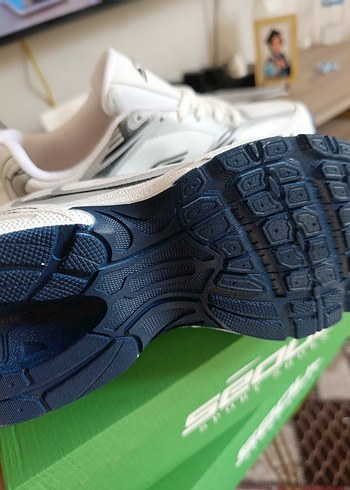 Beyaz Gri Kadın Spor Ayakkabı Velcro - Görsel 5