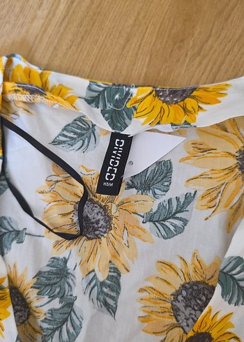 Sarı Ayçiçeği Desenli Hamile Elbisesi - Görsel 3