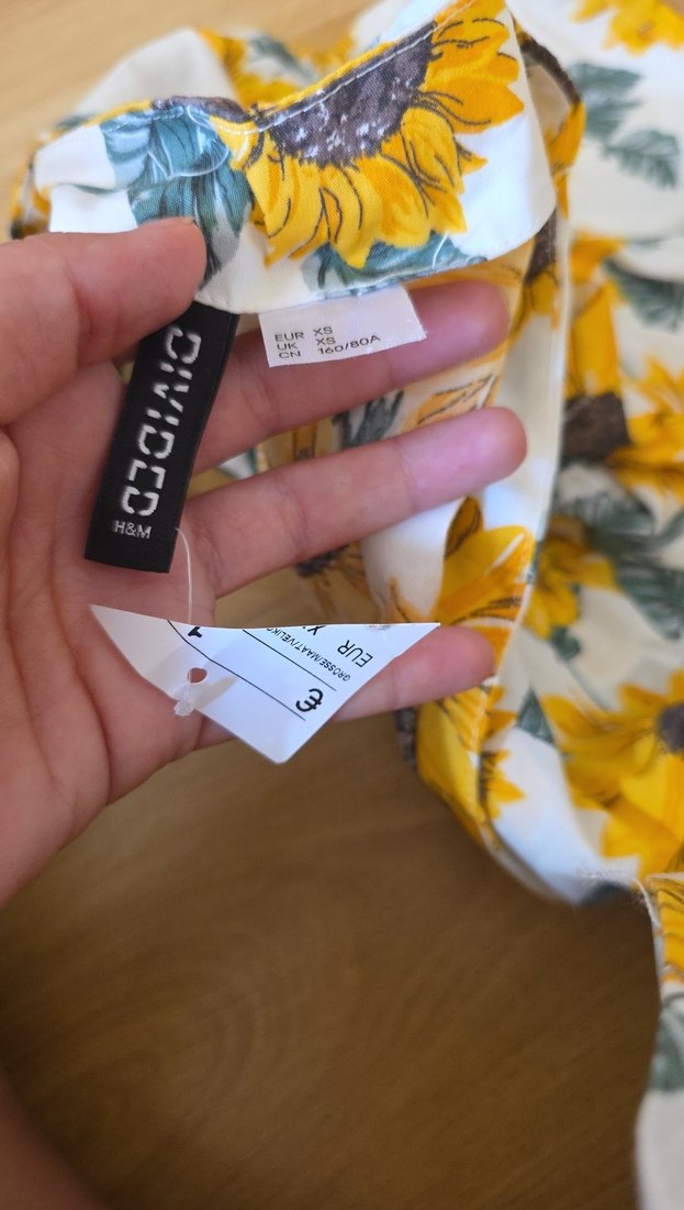 Sarı Ayçiçeği Desenli Hamile Elbisesi - Görsel 5