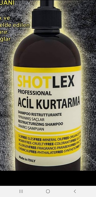 SHOTLEX ACİL KURTARMA ŞAMPUAN 