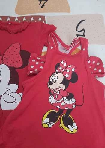 5 Yaş Beden Minnie tshirt+elbise