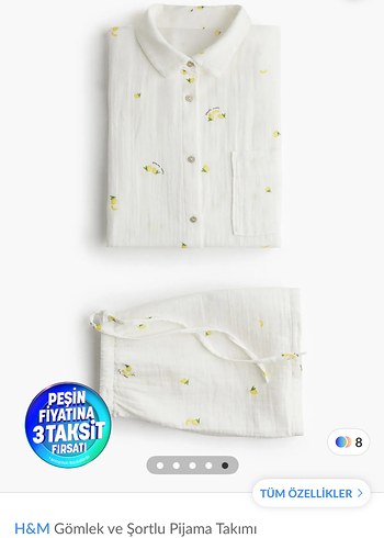 H&M müslin Pijama Takımı