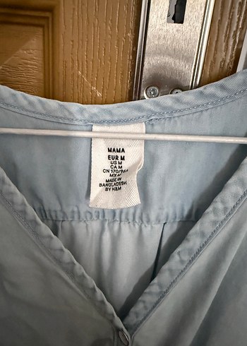 Mavi Kolsuz V Yakalı Hamile elbisesi - Görsel 2