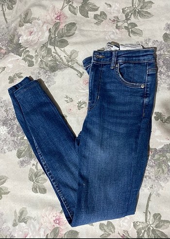 Bershka Mavi Kadin Denim Skinny Jean