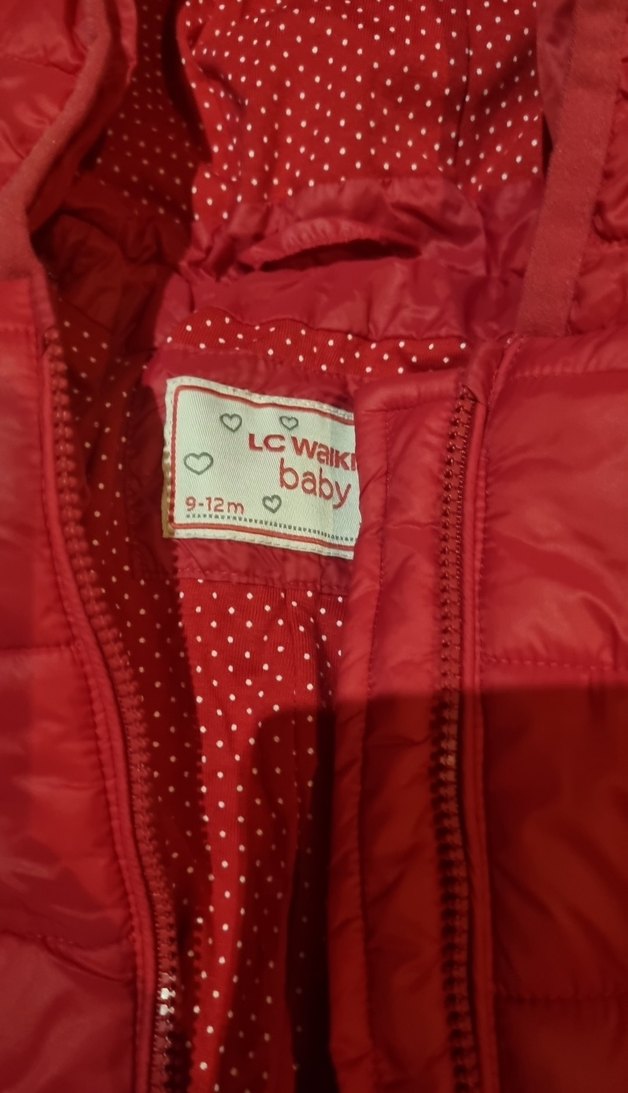 Kız Bebek Kırmızı Kapüşonlu Tulum - Görsel 4