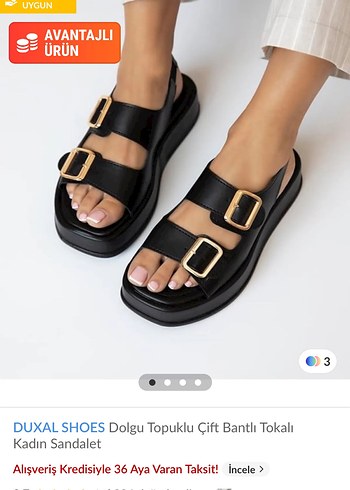 Duxal Shoes Kadın Siyah Dolgu Topuklu Sandalet