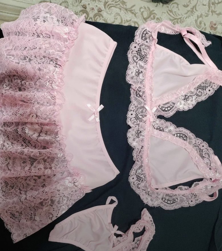 Pembe Mini Dantel Büstiyer Takımı - Görsel 3