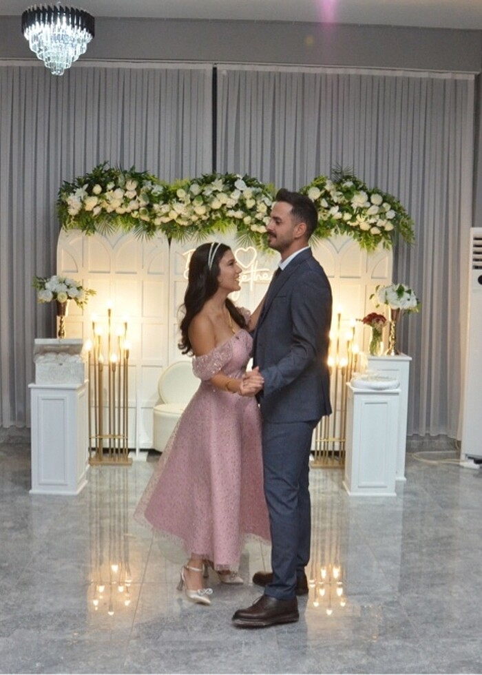 Özel Dikim Pudra Nişan Elbisesi - Görsel 2