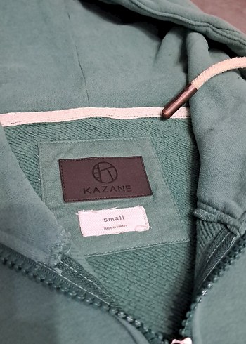 Erkek yeşil Fermuarlı Yüksek Yakalı Sweatshirt - Görsel 2