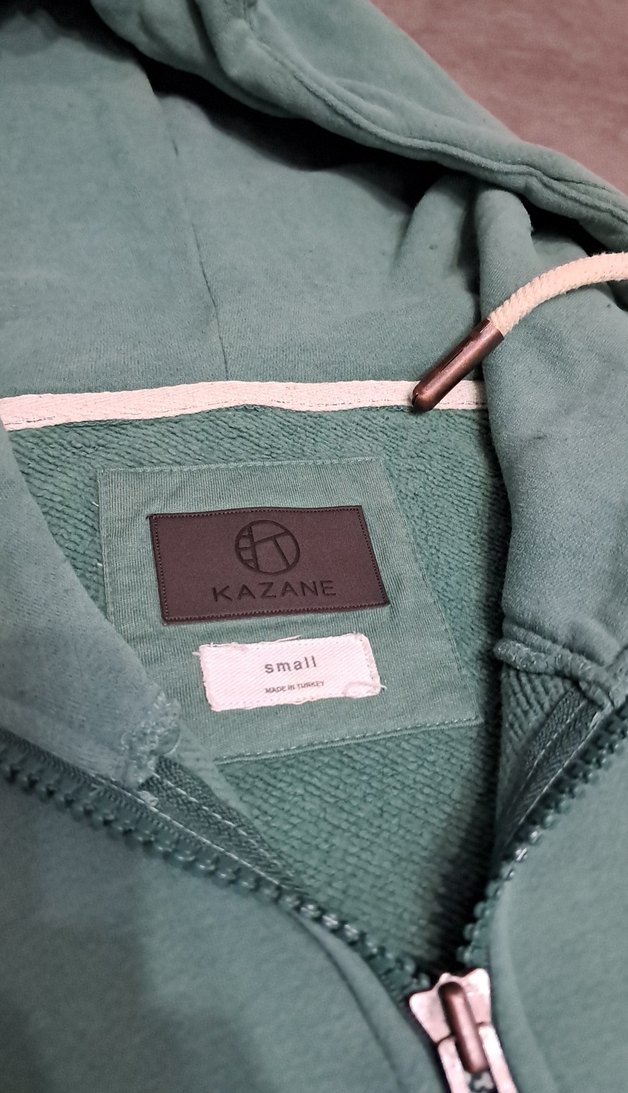 Erkek yeşil Fermuarlı Yüksek Yakalı Sweatshirt - Görsel 2