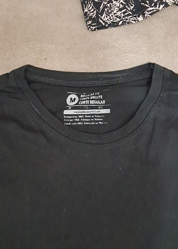 Siyah Erkek Kısa Kollu Basic Tişört - Görsel 2