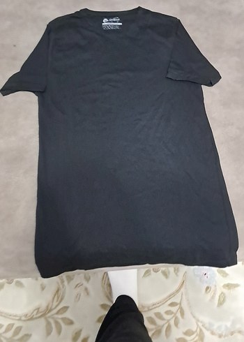 Siyah Erkek Kısa Kollu Basic Tişört - Görsel 3