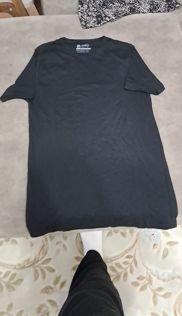 Siyah Erkek Kısa Kollu Basic Tişört - Görsel 3