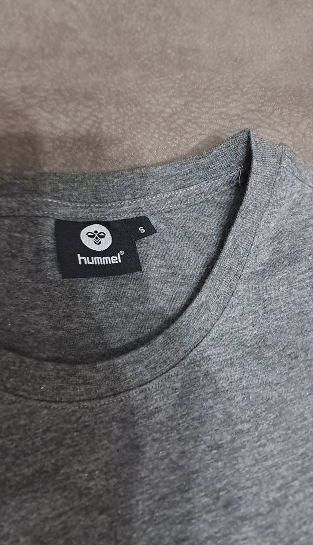 Gri Hummel Baskılı Kısa Kollu Tişört - Görsel 2