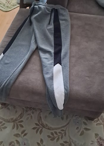 Gri Erkek Fermuarlı Rahat Kesim Eşofman Altı - Görsel 3