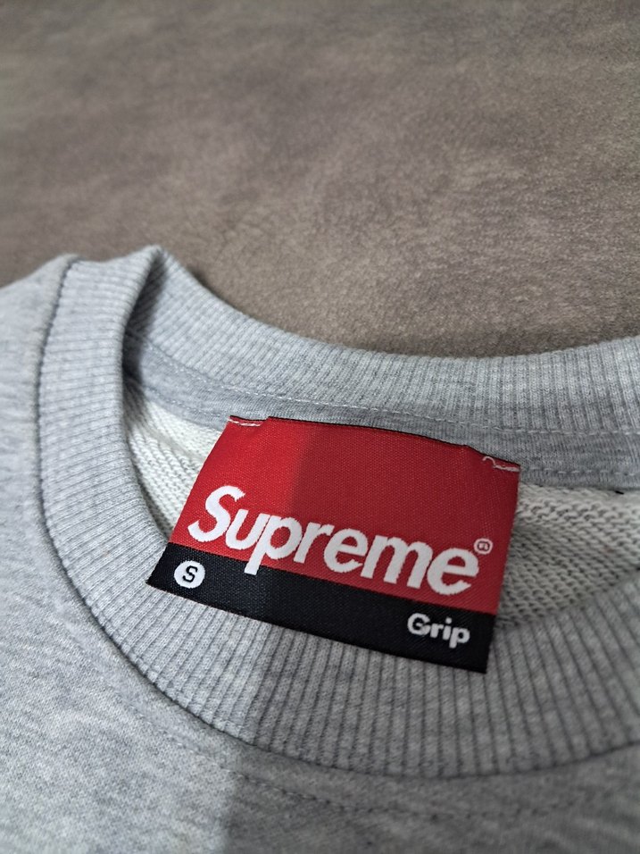 Gri Supreme Baskılı Erkek Sweatshirt - Görsel 3
