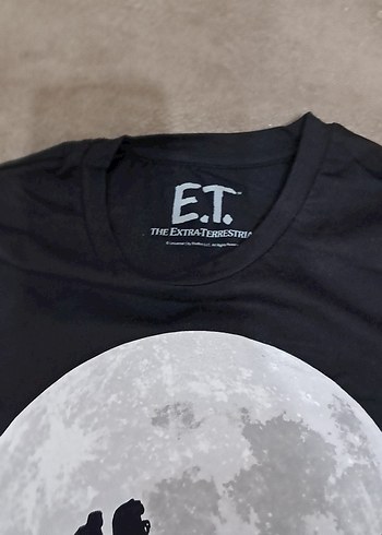 Siyah Baskılı Bisiklet Yaka Tişört - Görsel 2