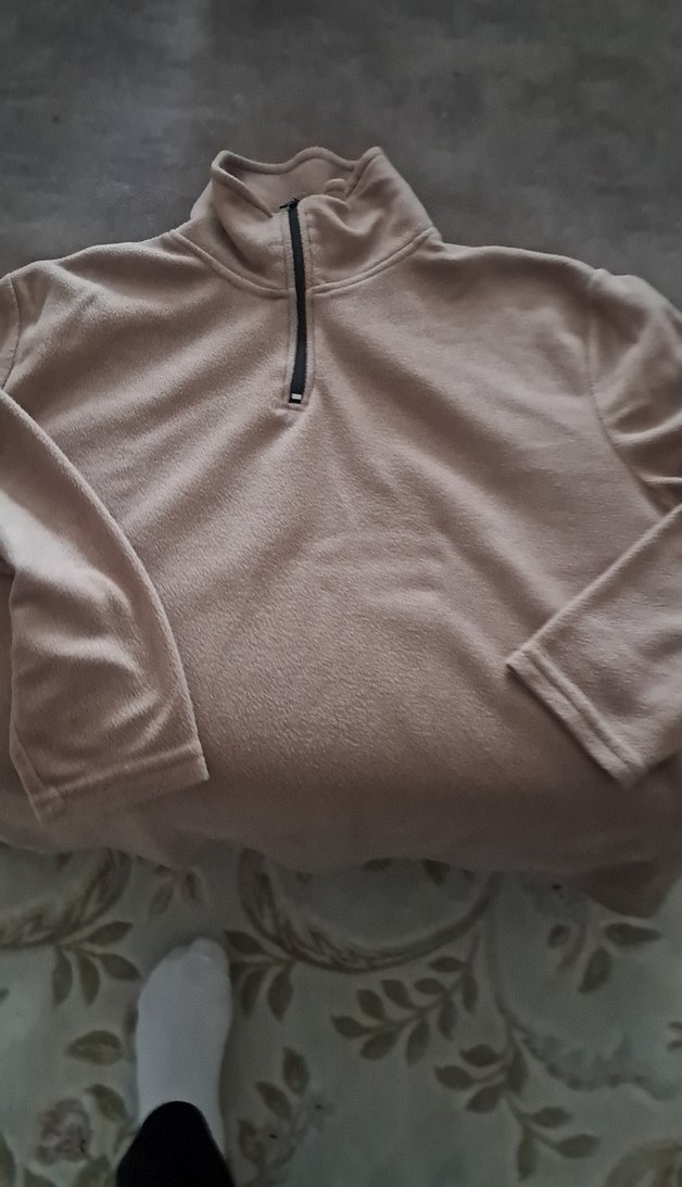 Bej Fermuarlı Erkek Polar Sweatshirt - Görsel 3