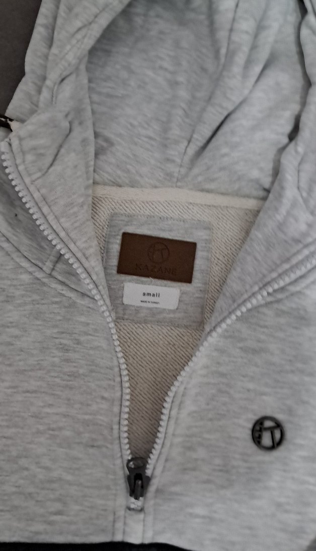 Gri Kapüşonlu Fermuarlı Erkek Sweatshirt - Görsel 3