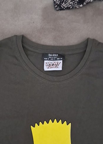 asker yeşili  baskılı Erkek Tişörtü, Salaş Kesim, Kısa Kollu - Görsel 2