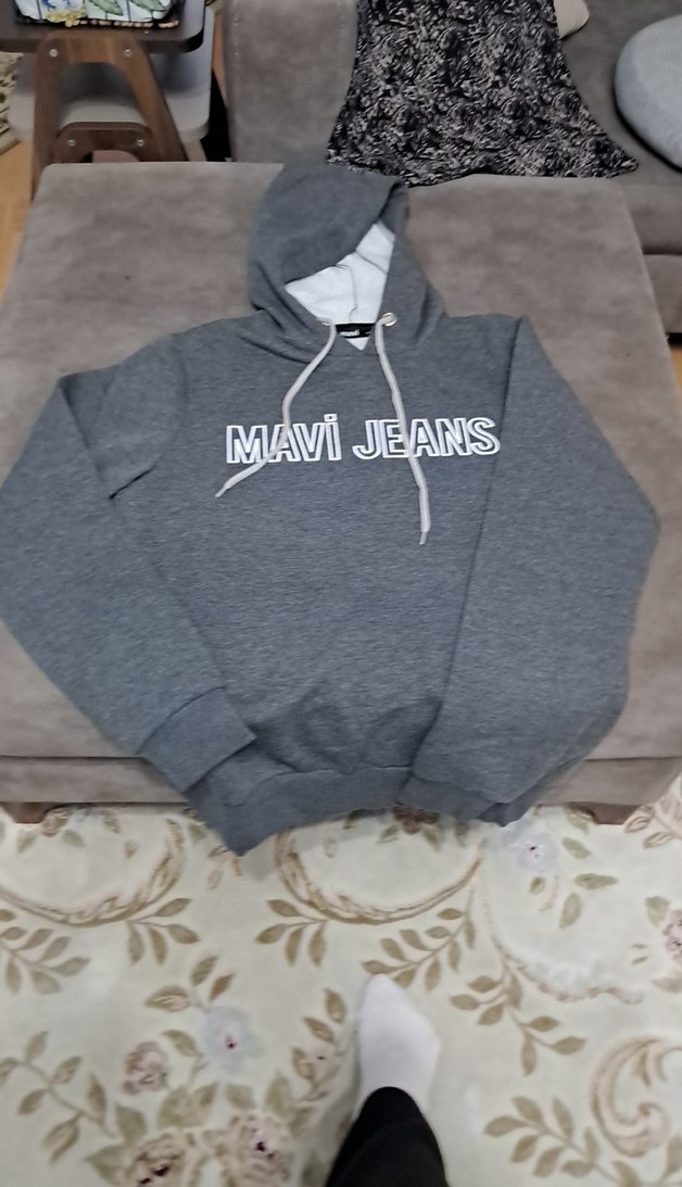 Mavi Jeans Gri Kapüşonlu Kadın Sweatshirt - Görsel 2