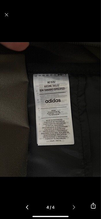 Beden haki Renk Adidas orijinal sırt okul çantası